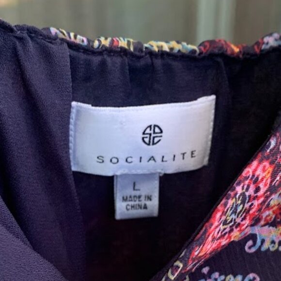 Socialite Tie Front Maxi Dress - 'Linelle' - Women's Size L - Picture 4 of 5